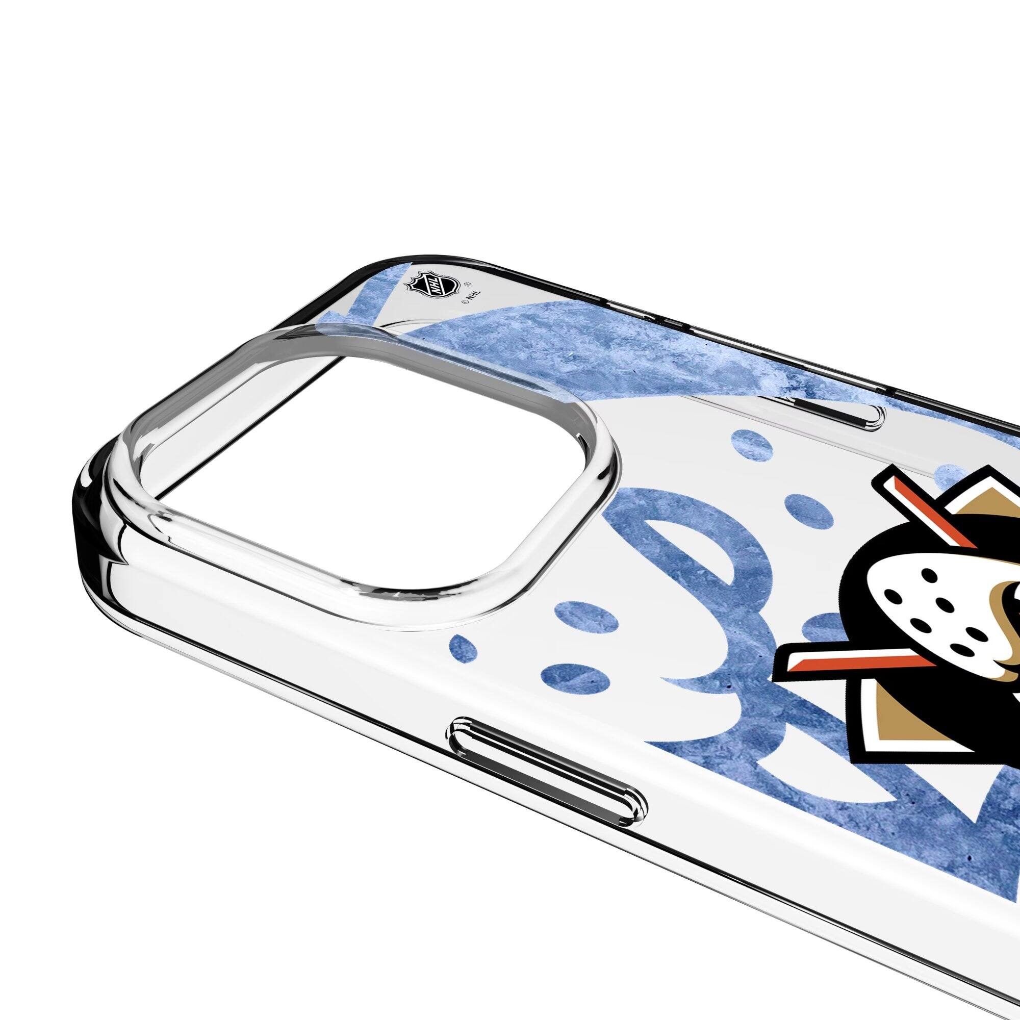 Alt View 2. Keyscaper - Anaheim Ducks iPhone Clear Ice Case - 13 Pro Max - Multicolor.
