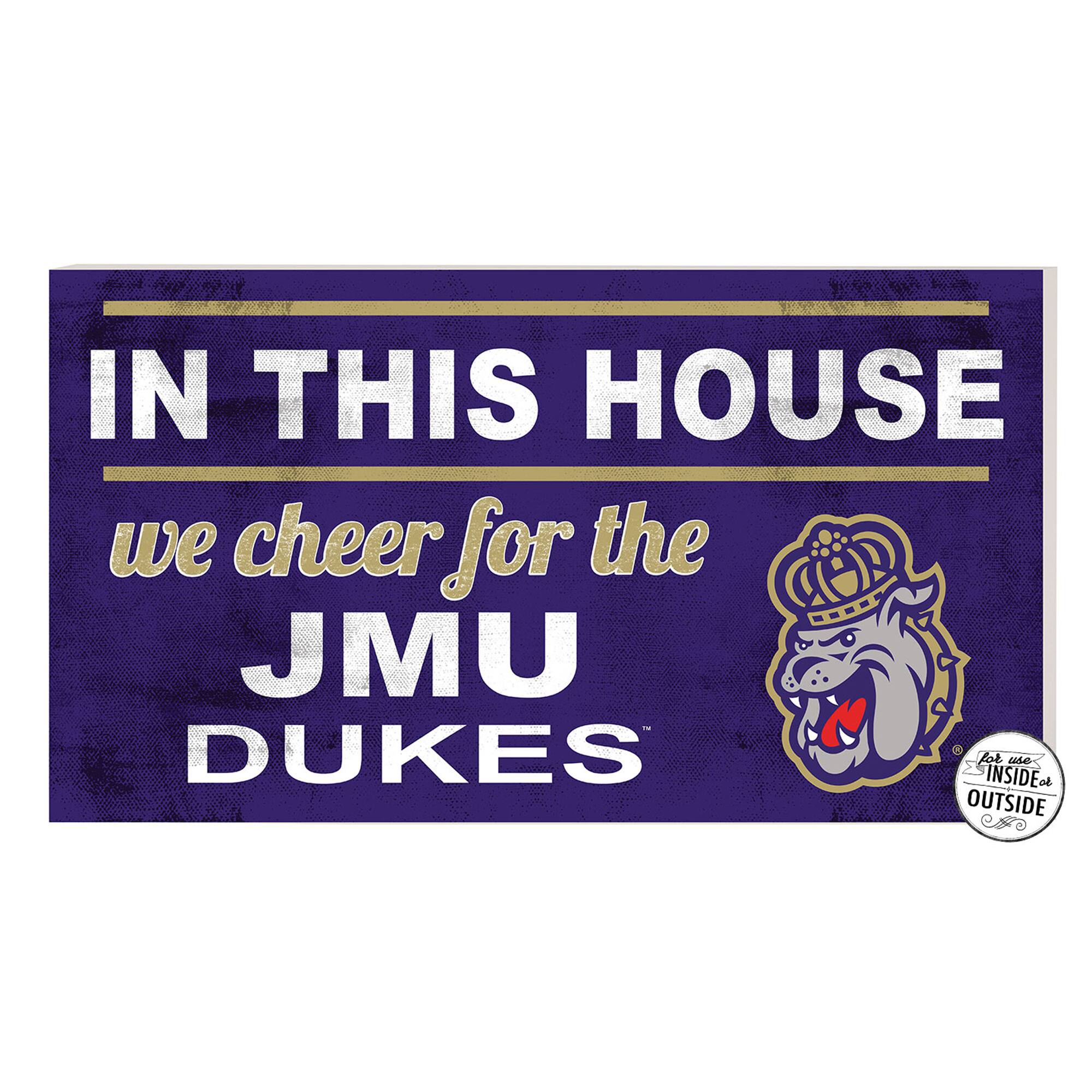 Purple James Madison Dukes 11'' x 20'' Indoor/Outdoor In This House Sign