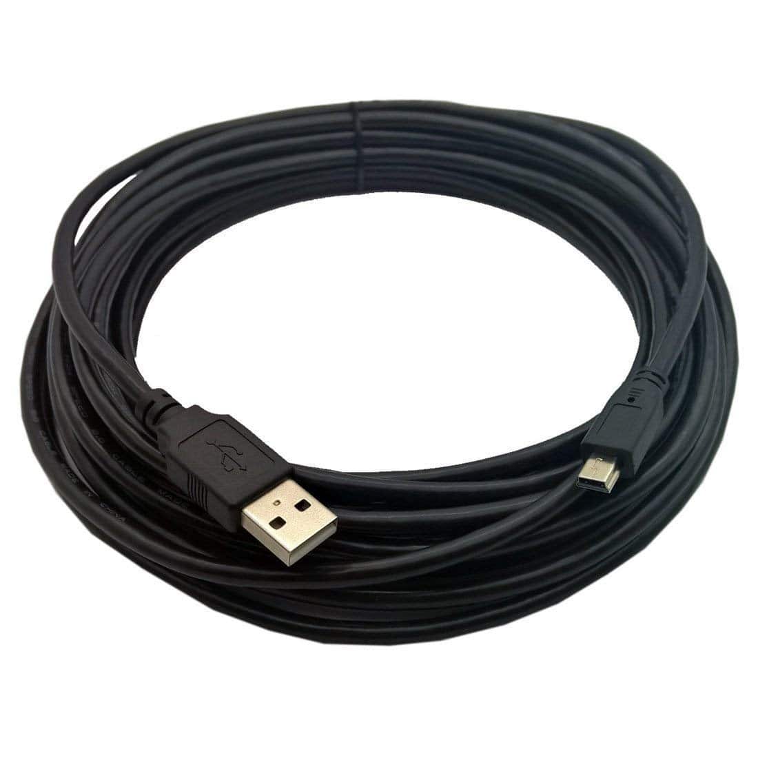 OMNIHIL - 30FT High Speed Mini-USB Cable+Wall Cable Compatible with Canon imageFORMULA R10 Portable Document Scanner