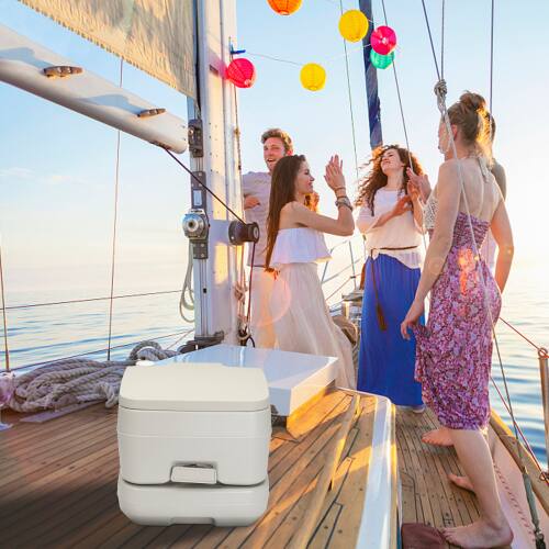 Alt View 6. Winado - Portable Toilet 2.6 Gallon Capacity, Removable Camping Toilet with Detachable Waste Tank for Camping Outdoor Travel - Gray.