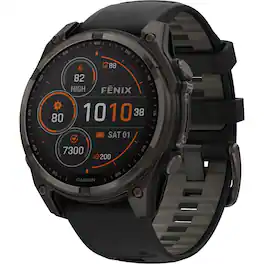 Garmin - fēnix 8 Solar Sapphire GPS Smartwatch 47mm Fiber-reinforced polymer - Carbon Gray DLC Titanium - (2024)