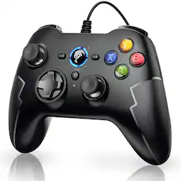 EasySMX - Wired Gaming Controller,PC Game Controller Joystick - Black