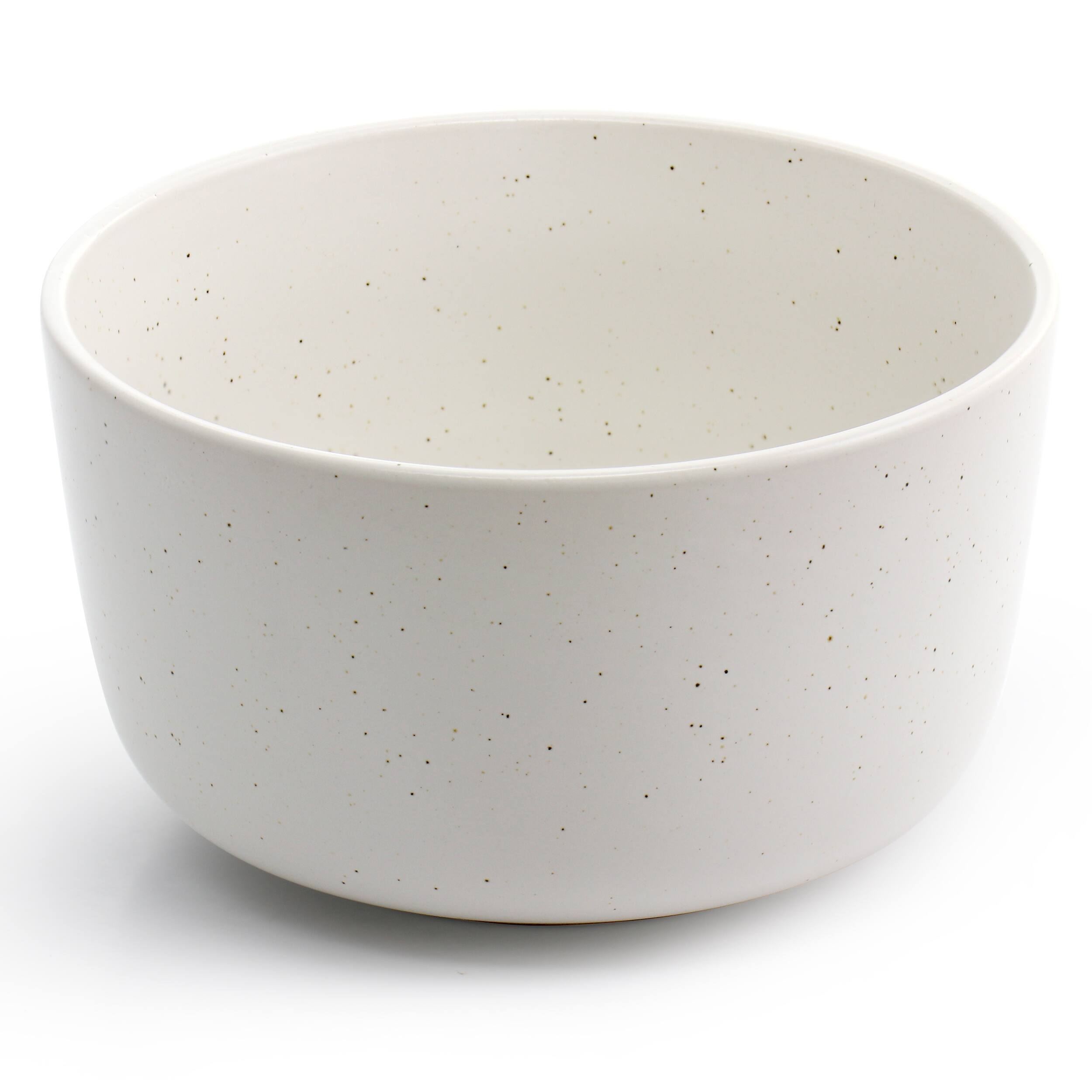 Alt View 1. Gibson - Studio 3B Mio 6 Piece 5.5 Inch Round Stoneware Bowl Set in Sea Salt - White.