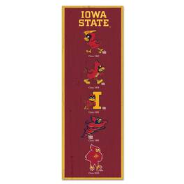 WinCraft - Iowa State Cyclones 6" x 17" Logo Evolution Wood Sign - Multicolor