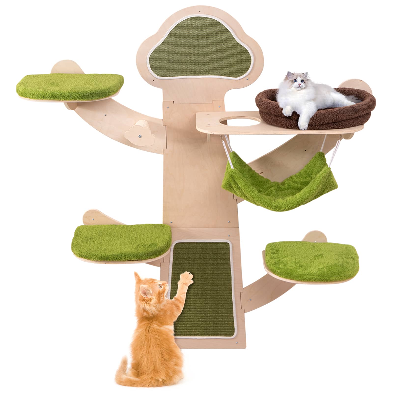 Gymax - Wall-Mounted Cat Tower w/ Bed Hammock Sisal Scratching Post & Mats Cushions - GYM18393 price history on PriceWatchPro