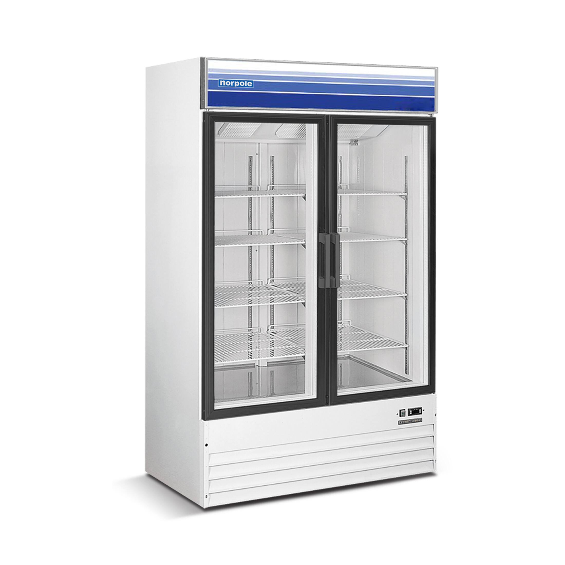 Alt View 4. Magic Chef - Commercial 53 in. 45 cu. ft. Merchandiser Glass Door Refrigerator in White - White.