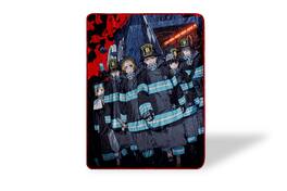 Just Funky - Fire Force Anime Series Fleece Throw Blanket | Anime Blanket | 60 x 45 Inches - Black