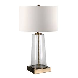 Hudson&Canal - Dax Table Lamp - Seeded Glass/Brass
