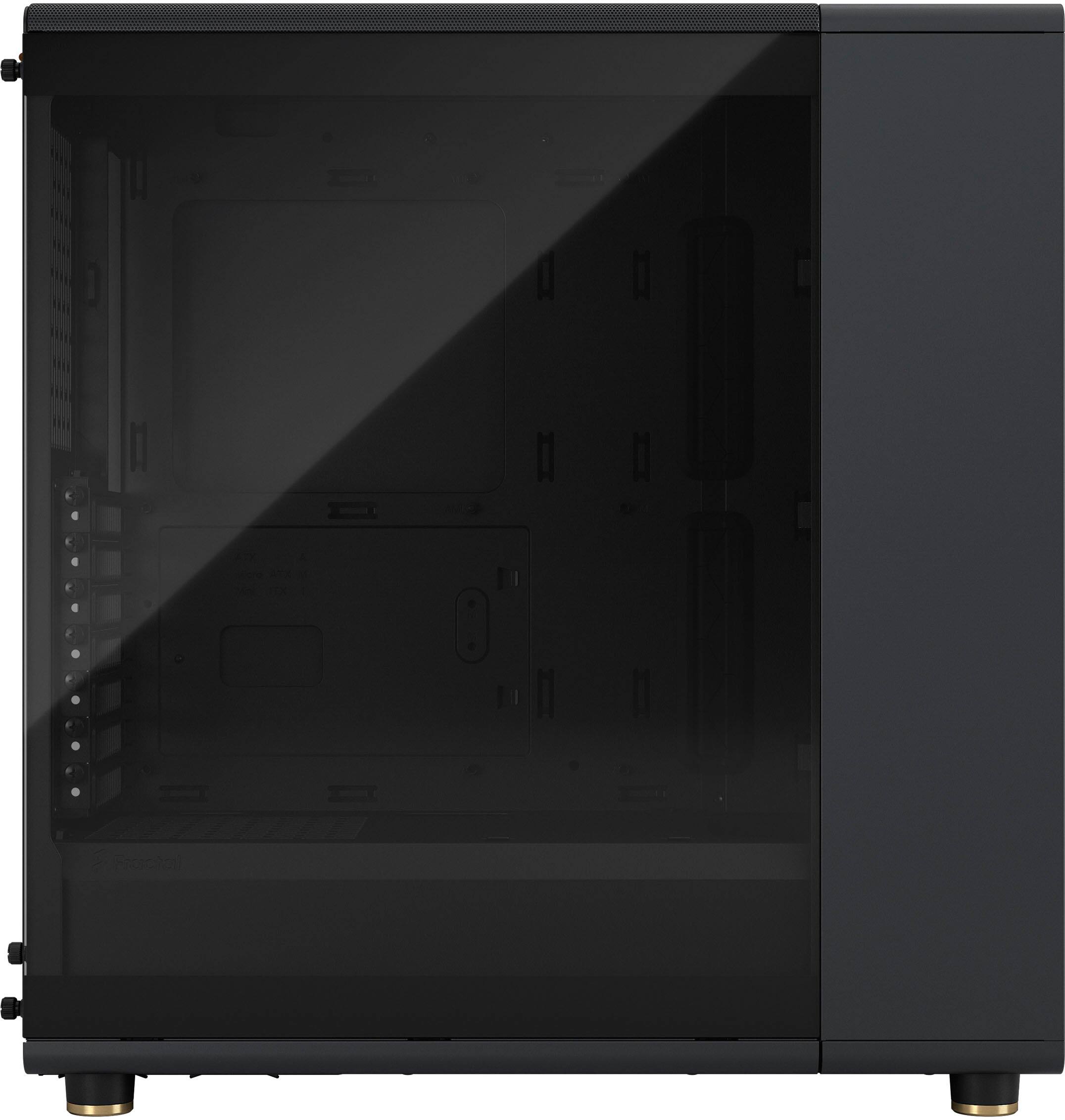 Alt View 11. Fractal Design - North Charcoal Black Chassis with Walnut Front and Dark Tinted TG Side Panel Mid-Tower PC Case - Black.