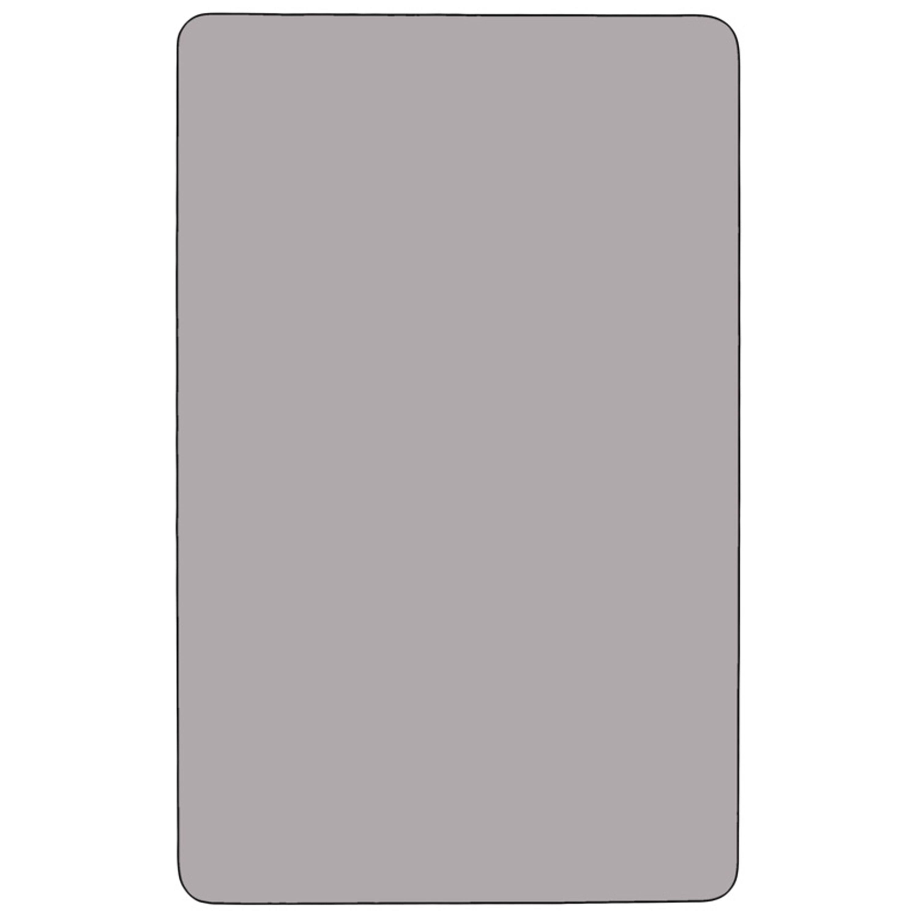 Alt View 2. Emma + Oliver - Mobile 24x48 Rectangle Laminate Adjustable Activity Table - Gray.