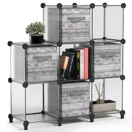Sorbus - 8 Cube Storage Organizer –Waterproof Cubby Shelf - Closet, Toys, Books, Shoes, Décor –Bedroom, Living Room, Kids - Clear