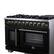 Alt View 4. Forno Appliances - Capriasca 6.58 Cu. Ft. Freestanding Double Oven Gas Convection Range with French Doors and Rotisserie Air Fryer - Black.
