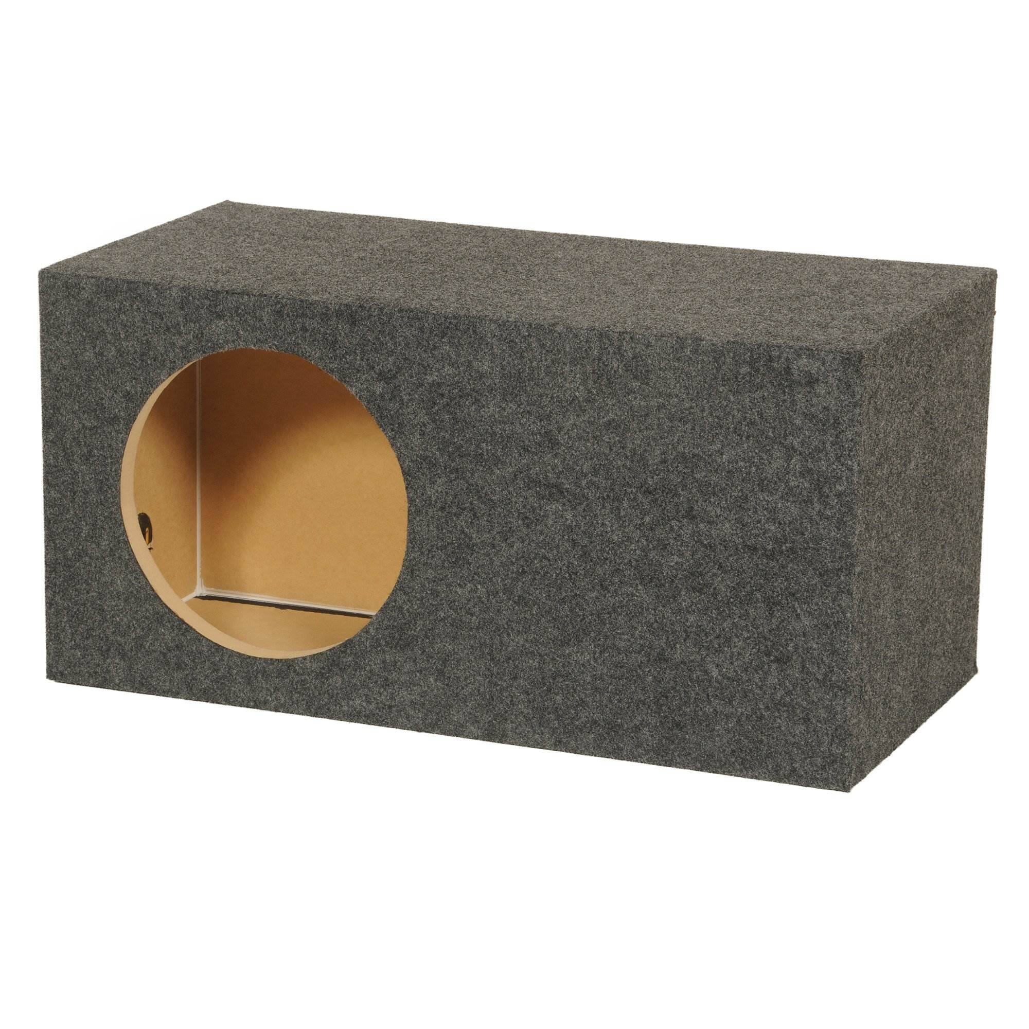 Alt View 1. QPower - QPower HD112VL Single 12 Inch SPL XL Heavy-Duty Side Ported Subwoofer Enclosure - Charcoal Gray.