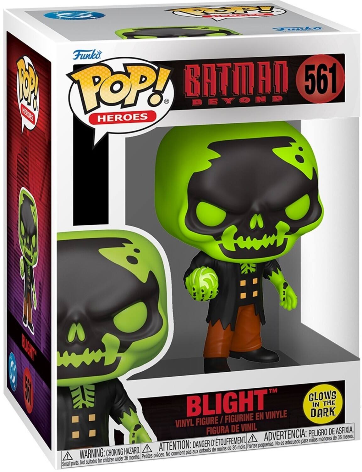 Y OOP I Taali Funko R POP! BATMAN 561 H BEYOND HERDES HEROES ET E GLOWS BLIGHT FIGURINE EN VINYLE DARK IN THE VINYL FIGURE / FIGURA DE VINIL DE ASFIXIA. ADVERTENCIA: PELIGRO DE E TOUFFEMENT. DANGER D'ETOUFFEMENT. ATTENTION: CHOKING HAZARD. PARTES PEQUERAS. No es adecuado para niños menores de 36 meses. Partes pequeñas. Not suitable for children under 36 months.