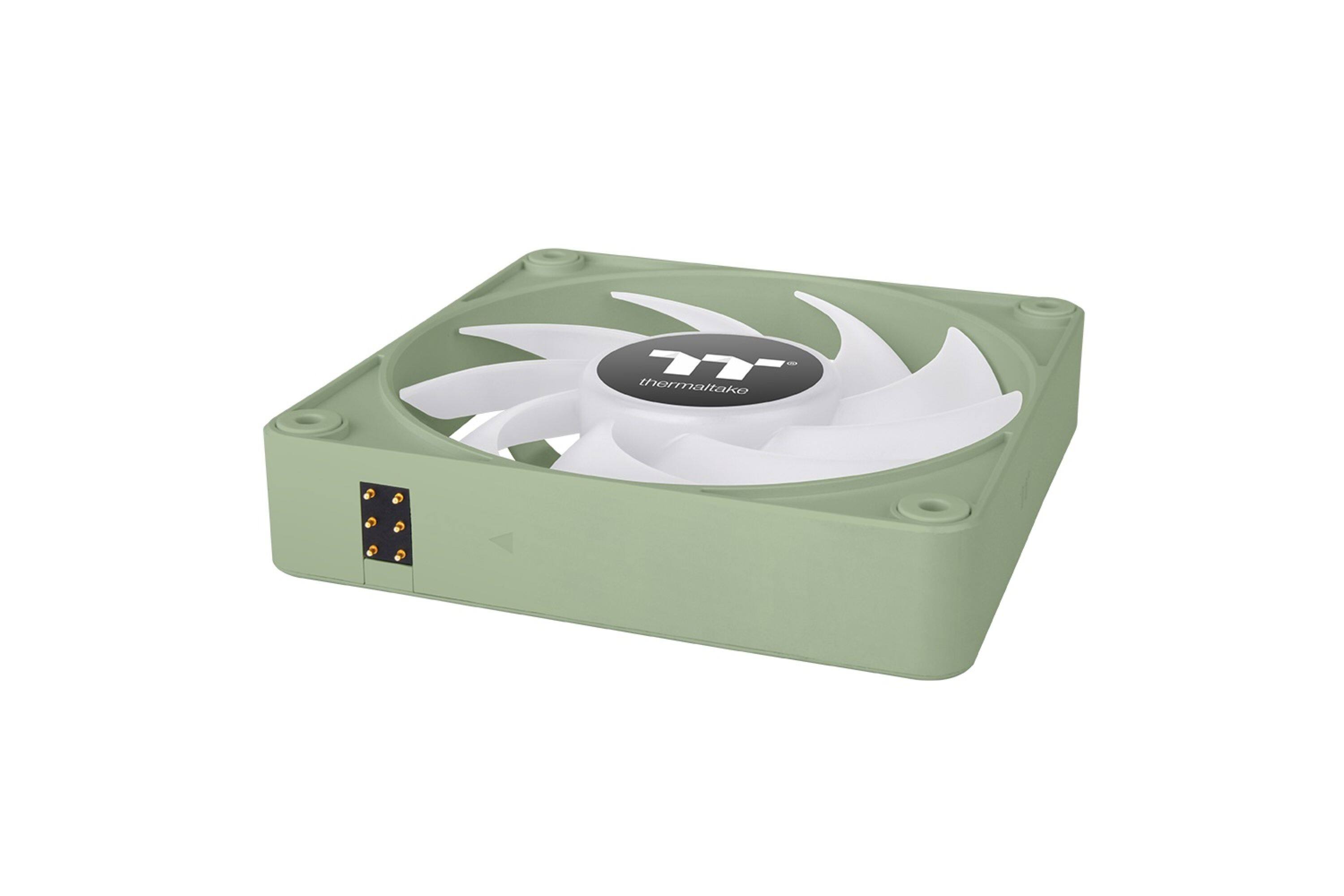Alt View 5. Thermaltake - CT120 EX ARGB Sync 120mm Computer Case Cooling Fan (3-Pack) - Matcha Green.