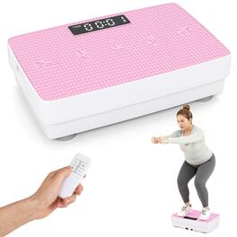 Ecooso - Vibration Plate Exercise Machine with Gravity Sensor, Full Body Workout Platform for Home Use - Pink