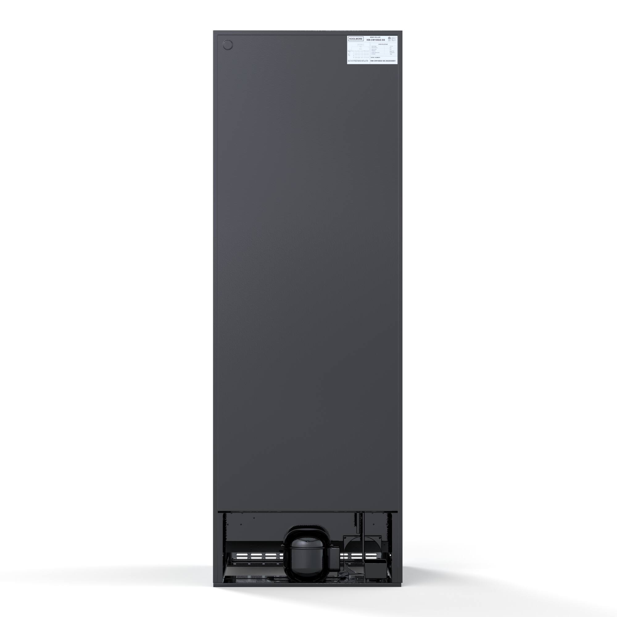 Alt View 3. Koolmore - 23 in. Dual Zone, Full Glass Door, Wine Cooler Refrigerator, Freestanding or Built-In Unit, 15.1 cu ft. KM-CW155DZ-SS - Stainless Steel.