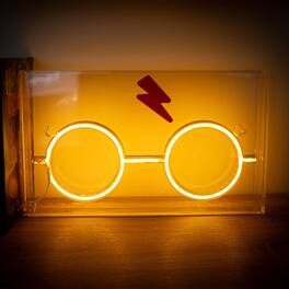 Silver Buffalo - Harry Potter Scar And Glasses Neon LED Mood Light | 12 x 7 Inches - Clear