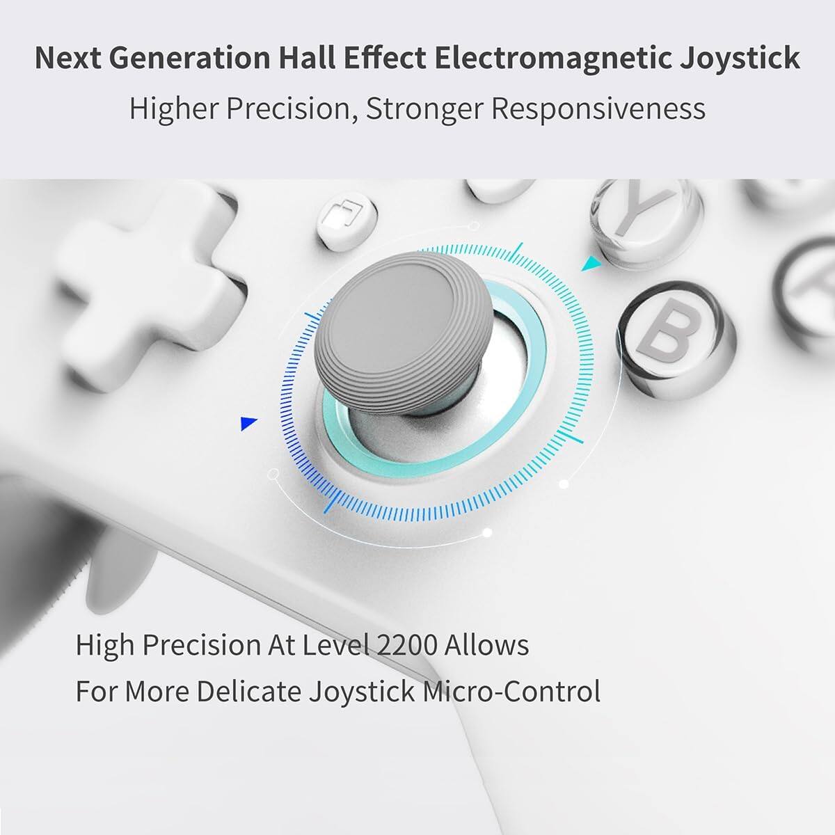 Next Generation Hall Effect Electromagnetic Joystick  
Higher Precision, Stronger Responsiveness  

High Precision At Level 2200 Allows For More Delicate Joystick Micro-Control