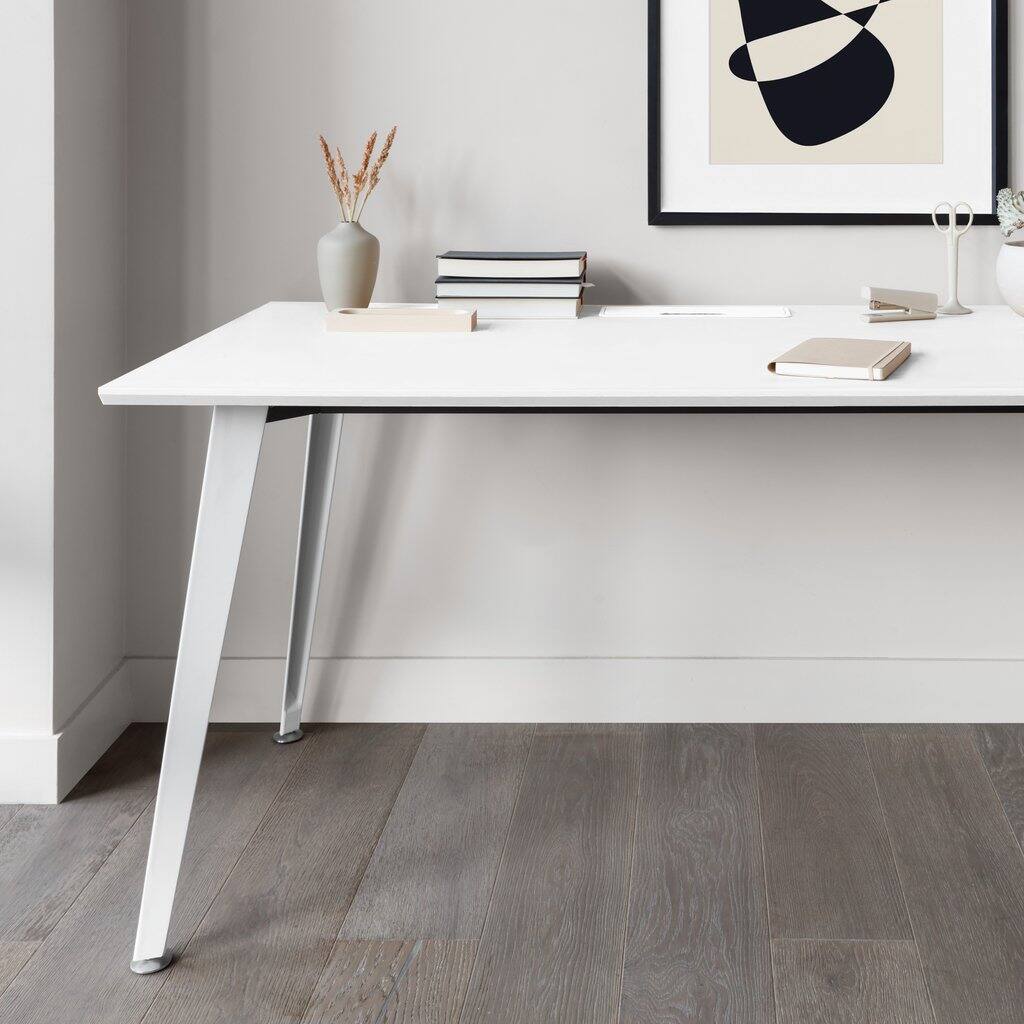 Left. Branch Furniture - Office Desk 60" x 30" - White/White.