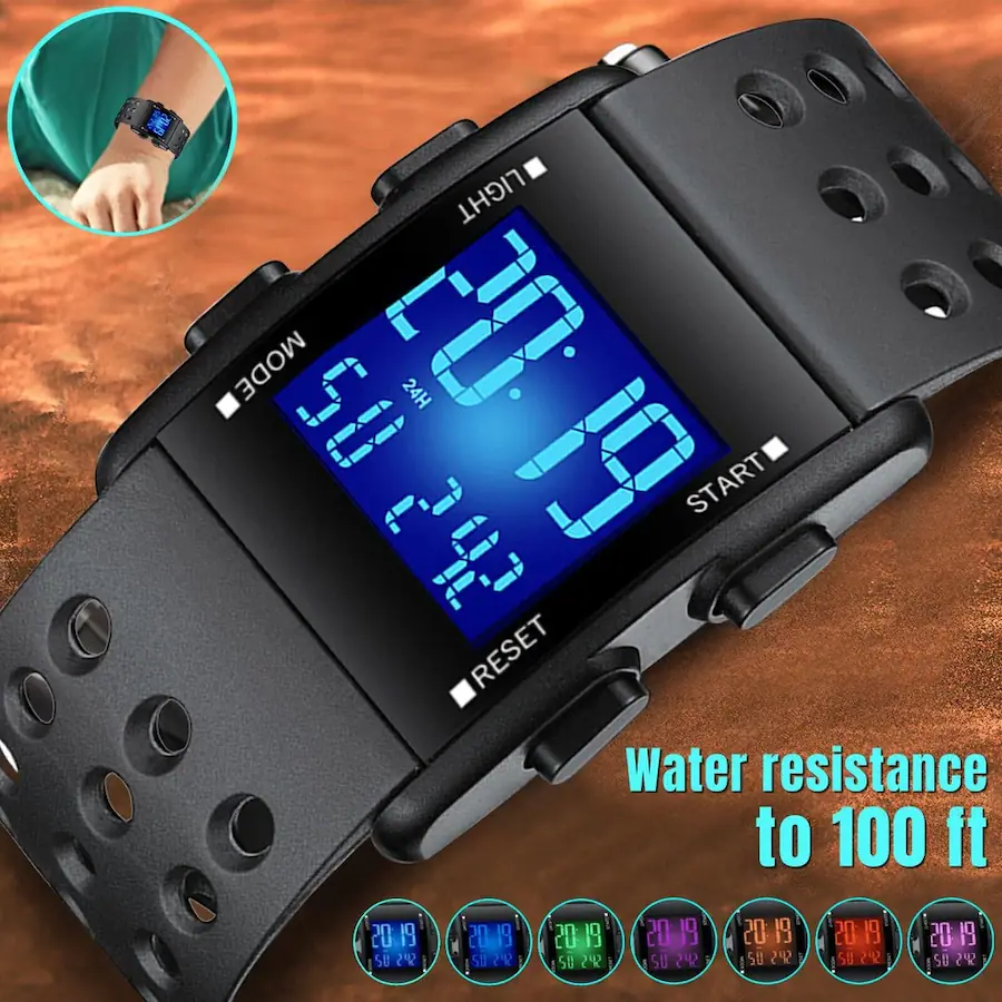 Home Collection Men LED Digital Sports Watch Waterproof Military ...