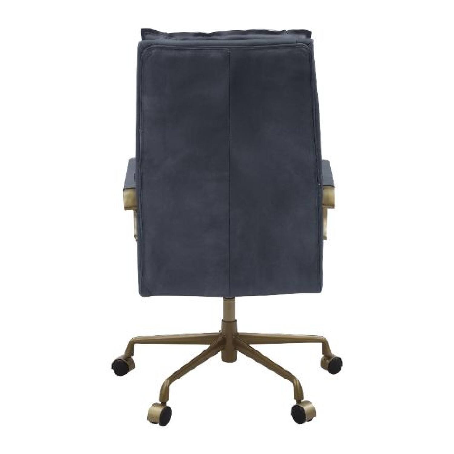 Alt View 2. Manhattan Lane - Office Chair with Leatherette Seat and Tufted Details - Gray.