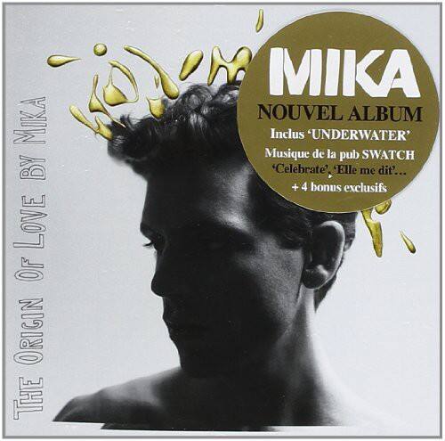 MIKA  
NOUVEL ALBUM  
Inclus 'UNDERWATER'  
Musique de la pub SWATCH 'Celebrate' 'Elle me dit'...  
+ 4 bonus exclusifs  

THE LOVE OF ORIGIN  
MIKA