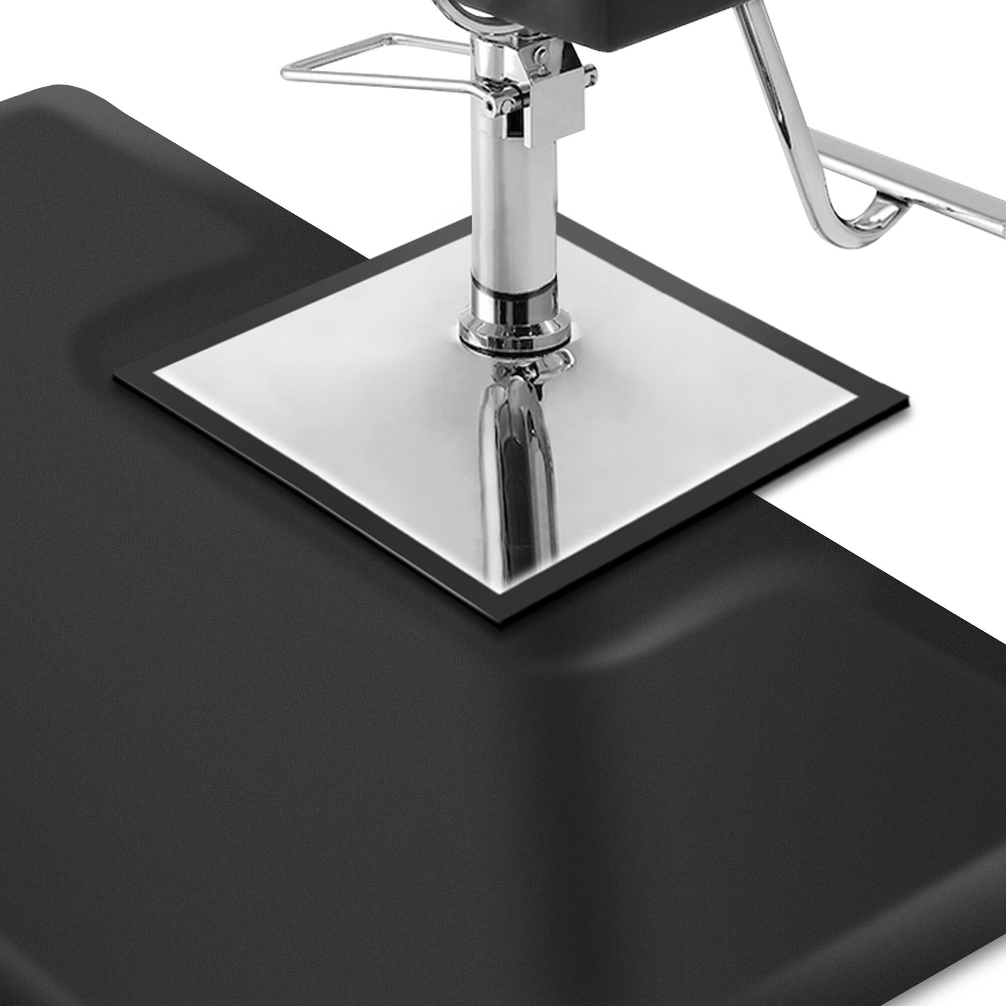 Alt View 2. Saloniture - 3 x 5-ft Salon and Barber Anti-Fatigue Floor Mat 1/2-in Rectangle - Black.