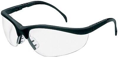Front. Crews - Klondike Safety Glasses, Anti-Fog, 1 Each - Black with Clear Lens.
