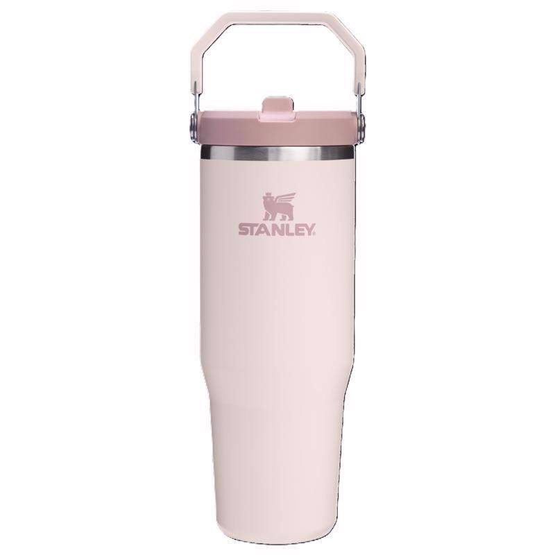 Front. Stanley - IceFlow 2.0 30 oz BPA Free Insulated Straw Tumbler - Rose Quartz.