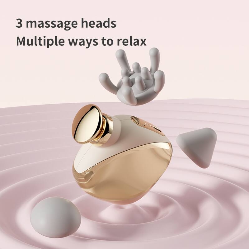 3 massage heads  
Multiple ways to relax