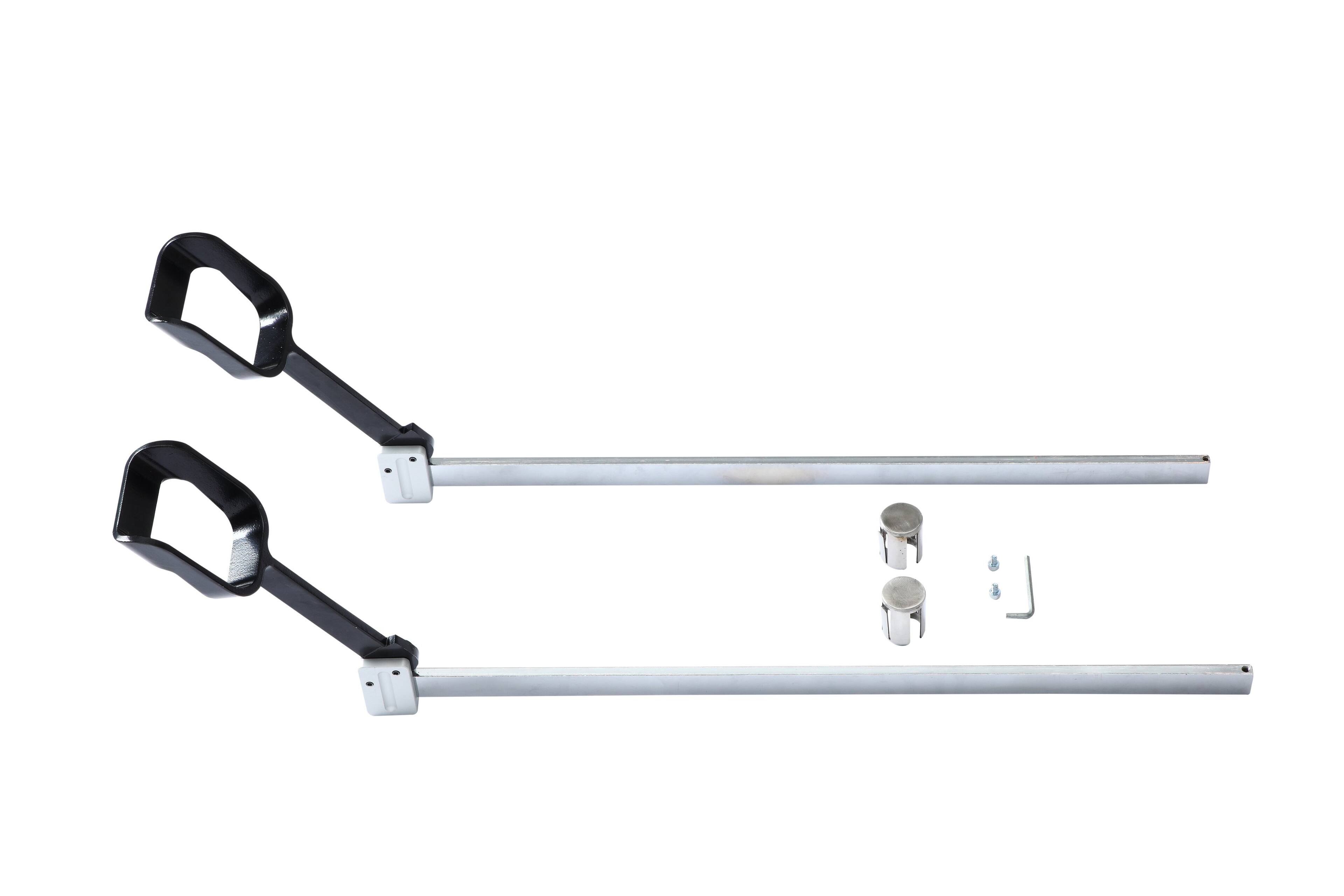 Front. Viva Comfort - Stirrups for Grande Steel Exam Table - Silver.