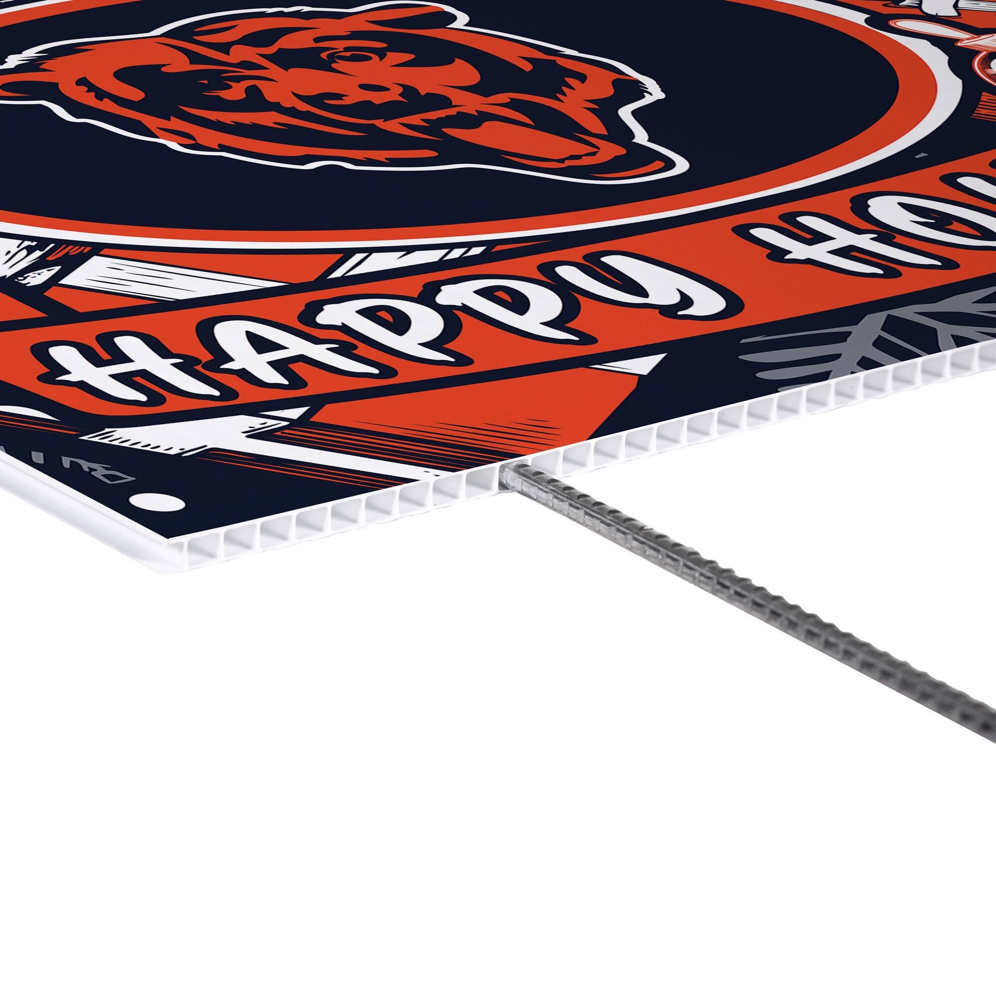 Alt View 2. Evergreen Enterprises - Chicago Bears 24" x 18" Happy Holidays Christmas Outdoor Staked Yard Sign - Multicolor.