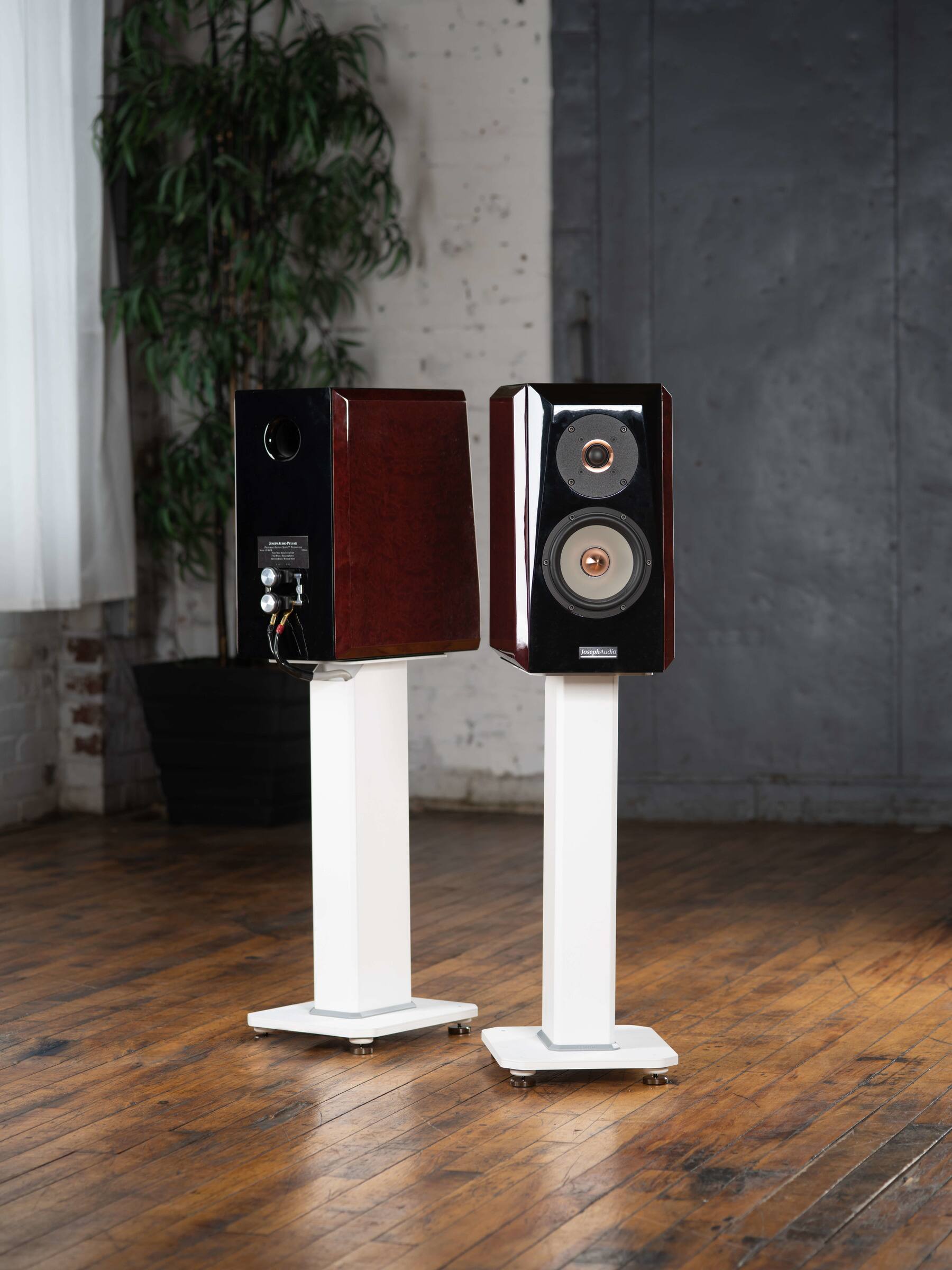 Alt View 15. Kanto - 22" Tall Fillable Bookshelf Speaker Floor Stands (Pair) - White.