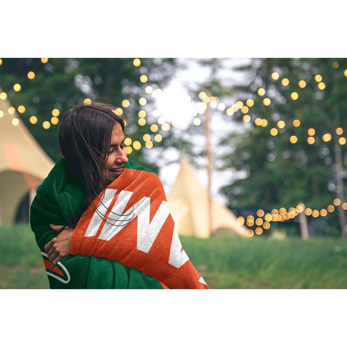 Alt View 1. Pegasus - Miami University RedHawks 50" x 60" Endzone Ultra Soft Throw Blanket - Multicolor.