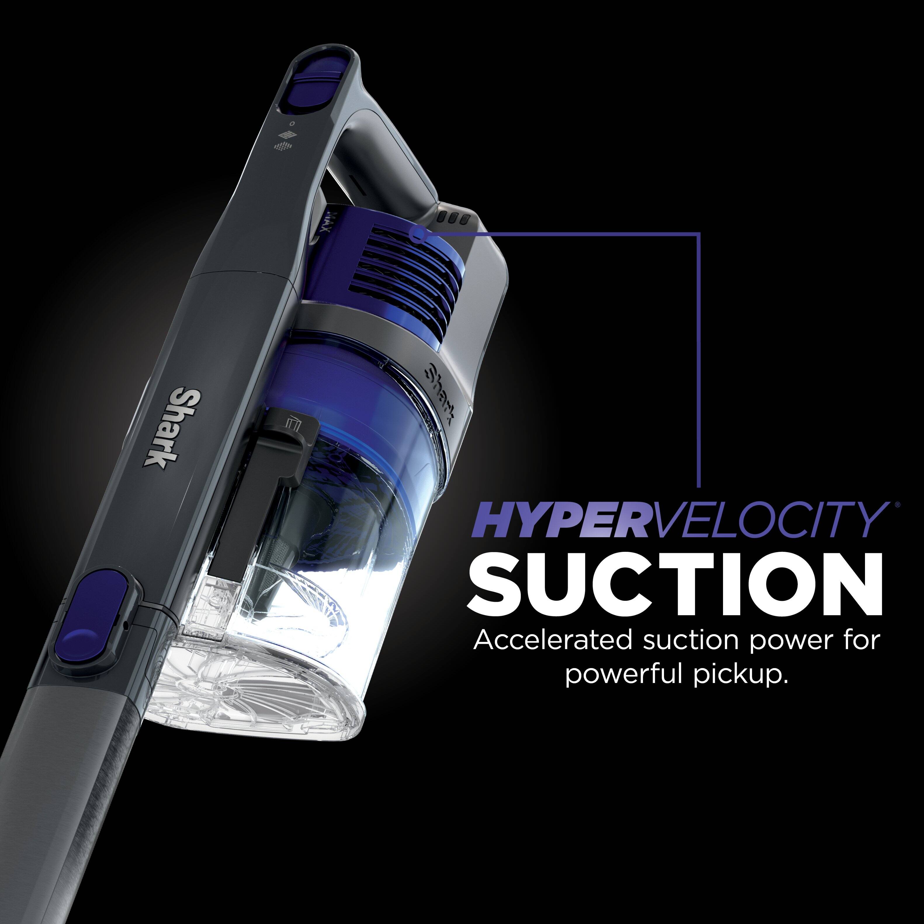 Shark  
HYPERVELOCITY SUCTION  
Accelerated suction power for powerful pickup.