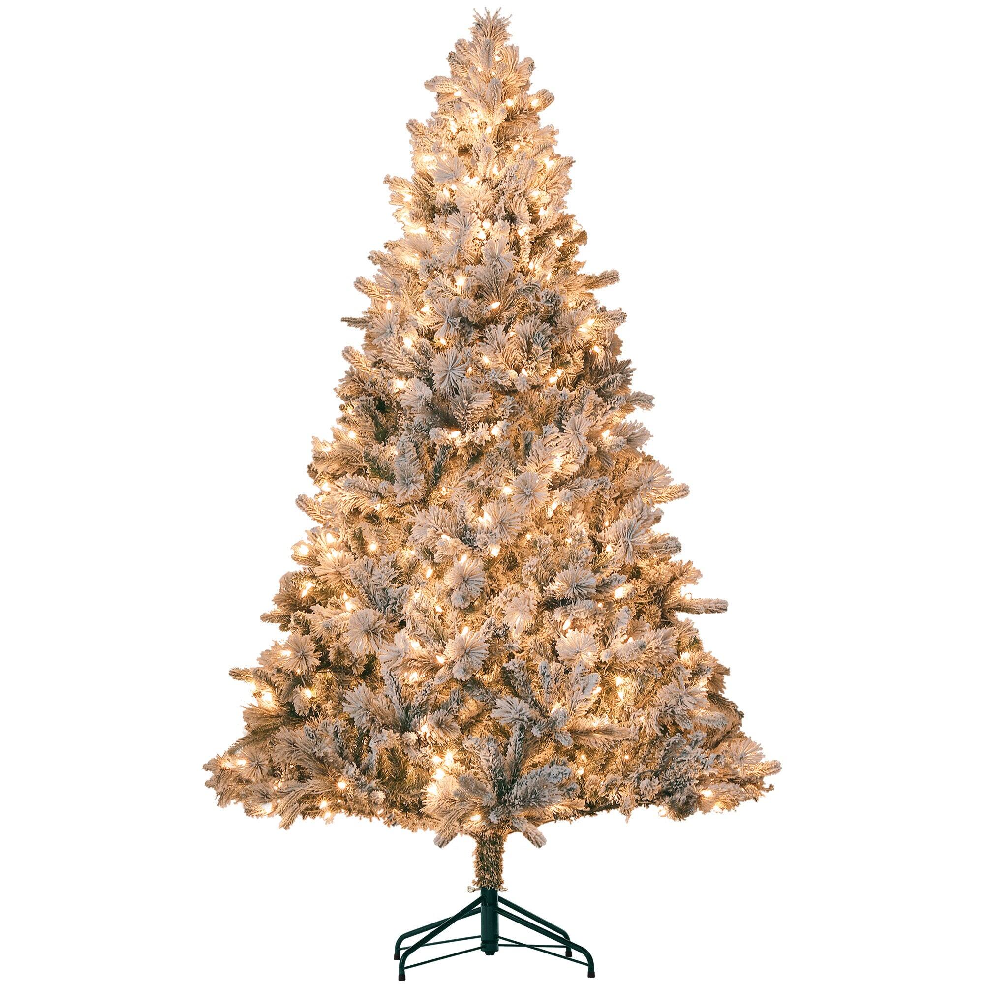 Alt View 5. Hivvago - 7.5 ft Pre-Lit Artificial Christmas Tree with 500 Clear Lights and 1530 Tips - Green.