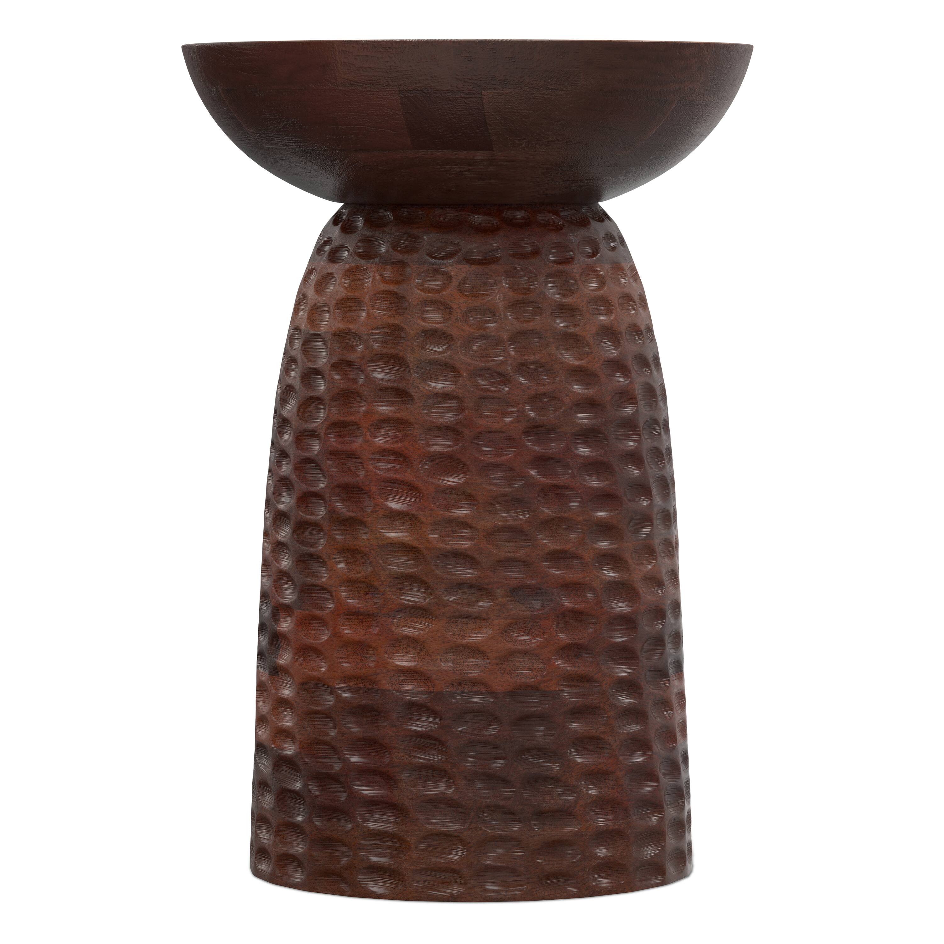 Left. Simpli Home - Boyd 16 inch Wide Solid Mango Contemporary Tall Accent Table in Warm Dark Brown, Assembled - Warm Dark Brown.