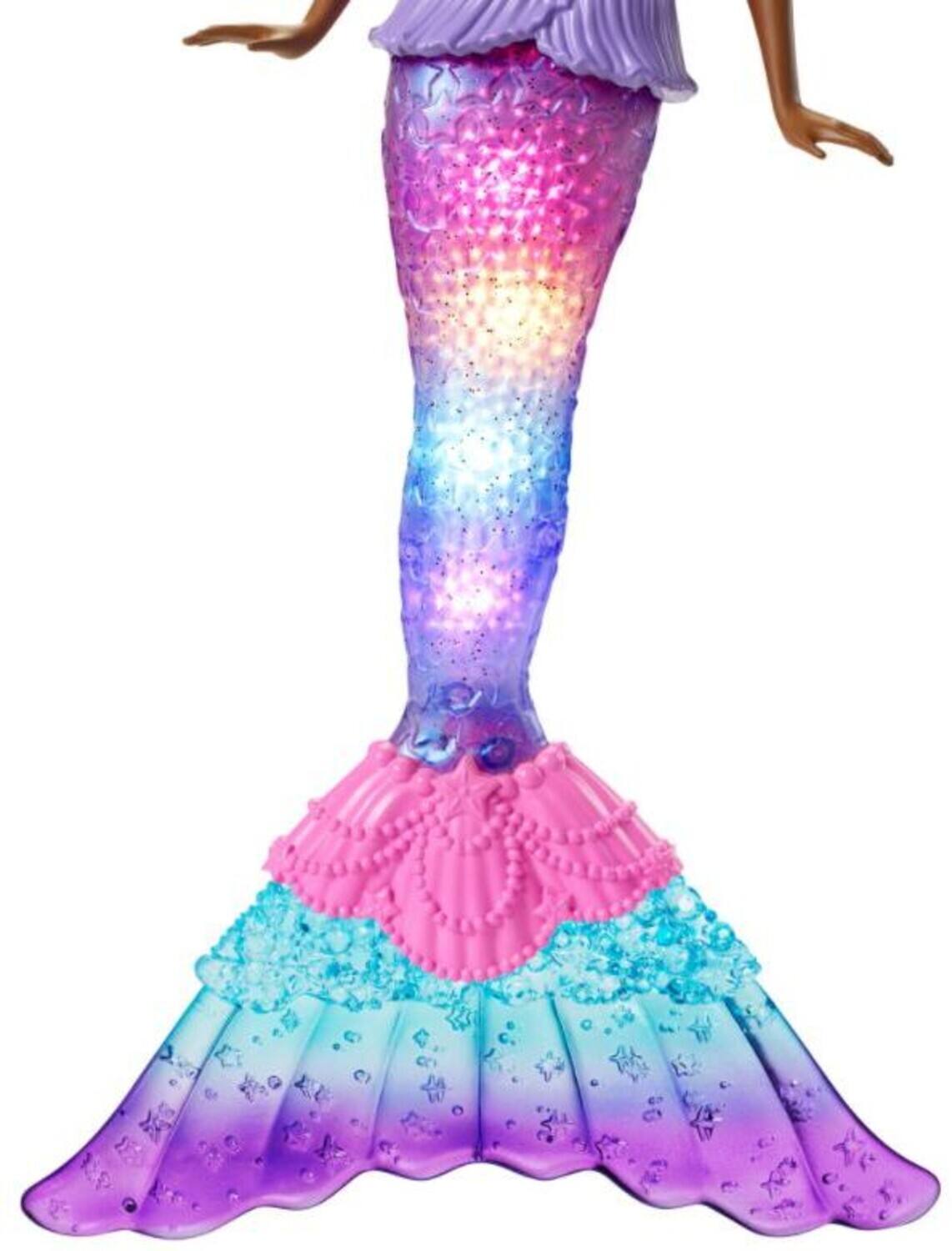 Alt View 3. Mattel - Barbie Barbie Dreamtopia Twinkle Lights Mermaid, Brunette with Purple Streaks   - Collectibles - Multicolor.
