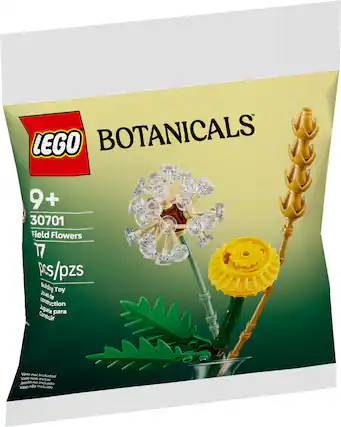 LEGO BOTANICALS 9+ 30701 Field Flowers 17 pcs/pzs Building Toy Jouet de construction Juguete para Construir Vase not included Vase non inclus Jarrón no incluido