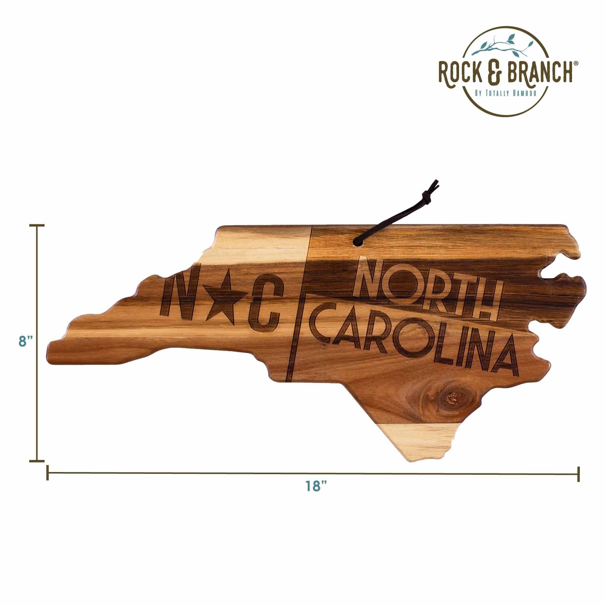ROCK & BRANCH  
BY TOTALLY BAMBOO  

NORTH CAROLINA  
N.C.  

8" x 18"