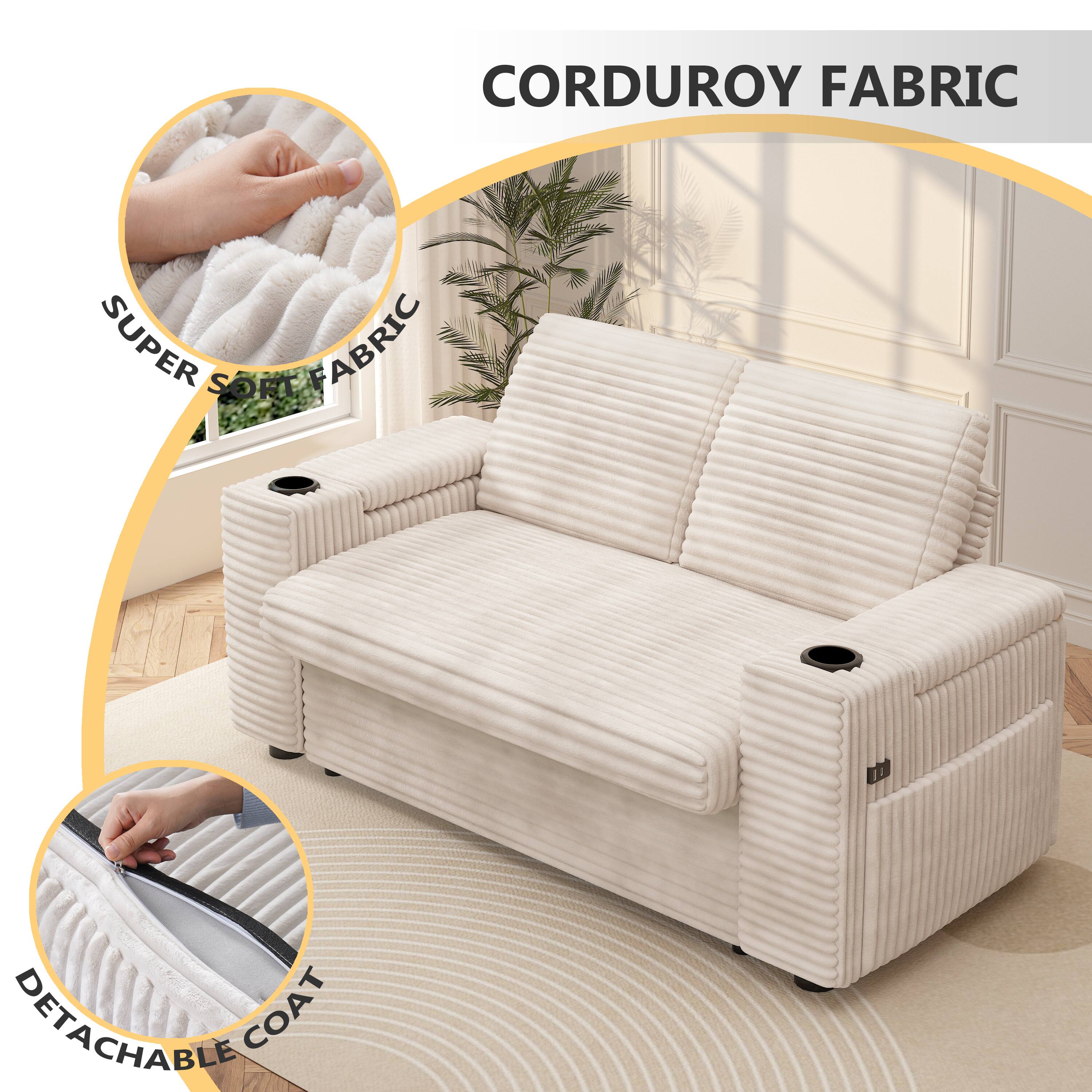 CORDUROY FABRIC

- SUPER SOFT FABRIC
- DETACHABLE COAT