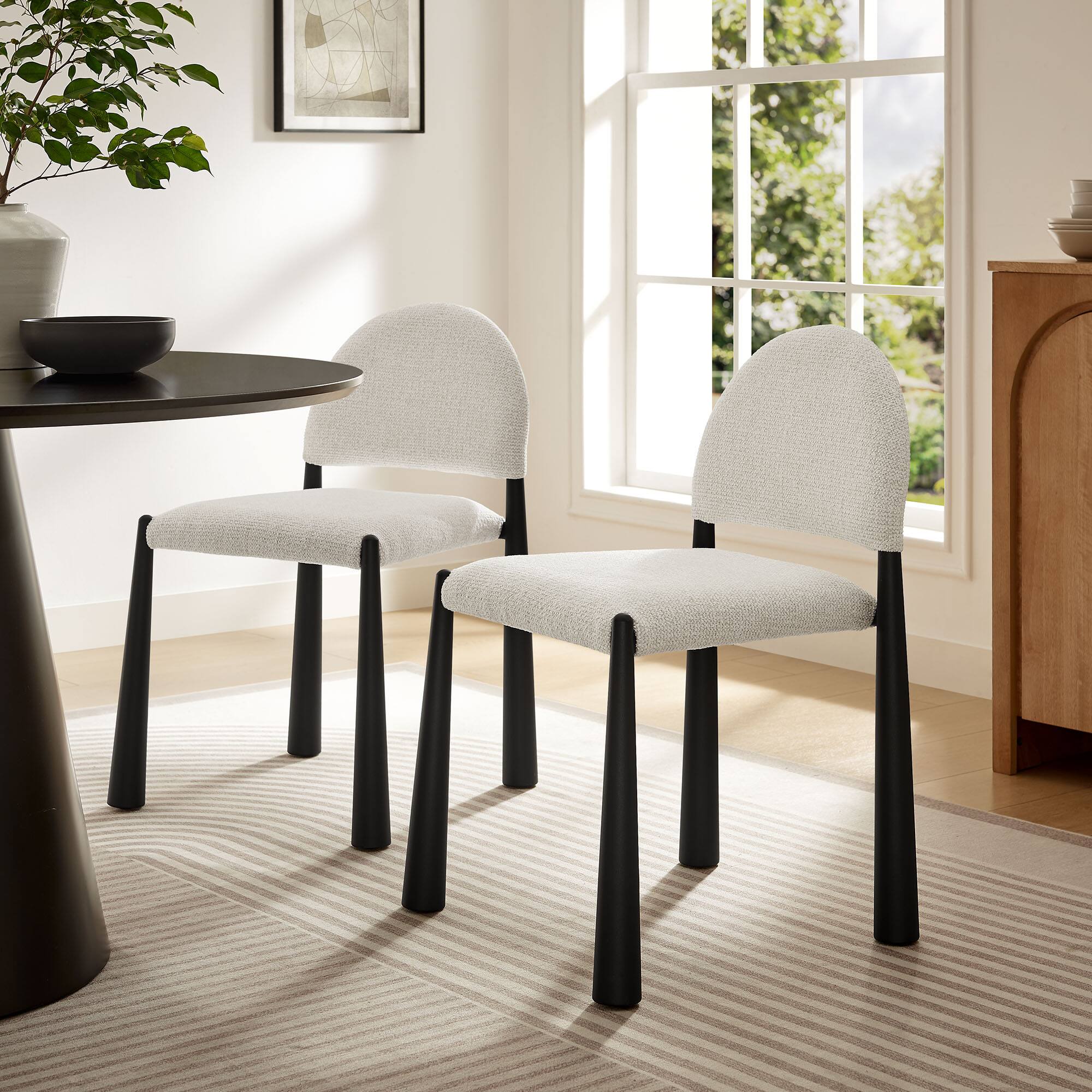 Alt View 5. Modway - Hayley Upholstered Fabric Dining Side Chair by Modway - White.