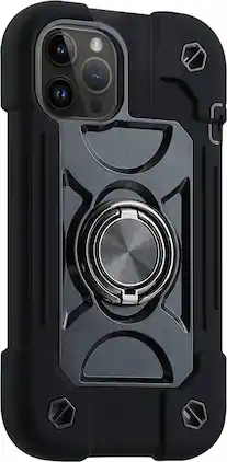 SaharaCase - DualShock Case with Kickstand for Apple iPhone 14 Pro - Black
