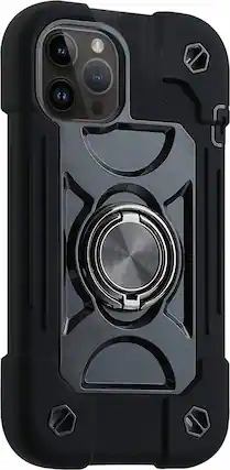 Angle. SaharaCase - DualShock Case with Kickstand for Apple iPhone 14 Pro - Black.