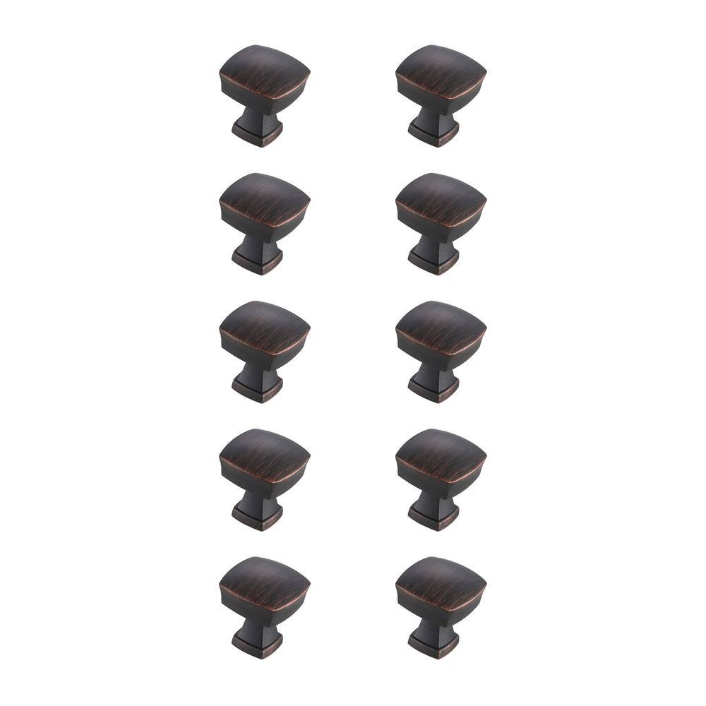 Alt View 2. Elegant Decor - Irvin 1.3" Oil-rubbed Bronze Square Knob Multipack (Set of 10) - Oil-Rubbed Bronze.