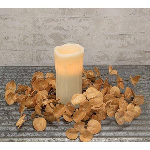 Angle. BreeBe - Beige Silver Dollar Ring - 6.5" - Beige.