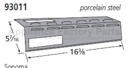 Music City Metals - MCM919301113 heat plate, porc stl, 16.375 x 5.4375; S price history on PriceWatchPro