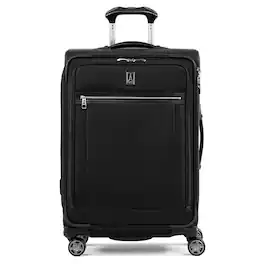 Travelpro - Platinum Elite Softside Expandable 25" Checked Spinner - Shadow Black