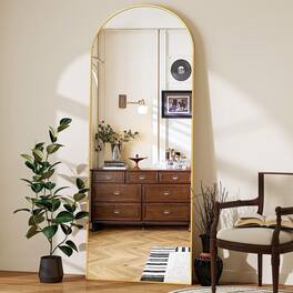 Hirose Alice - Arched Mirror Full Length Standing Floor Mirror Wall Mounted Mirror with Aluminum Frame for Standing Leaning
